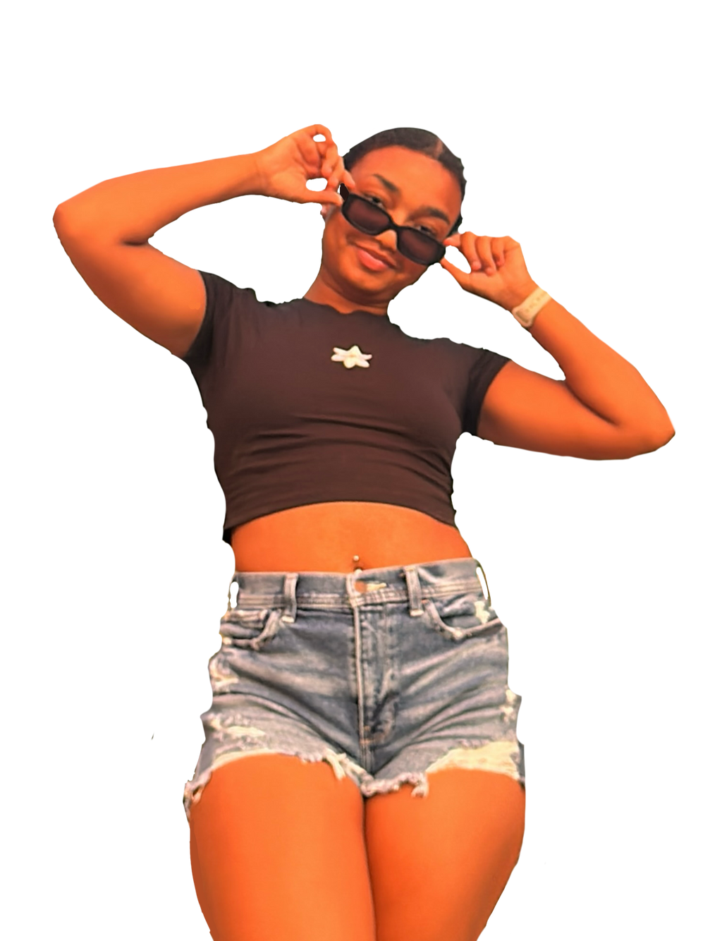 SUDL BABY TEE - LILY BLACK