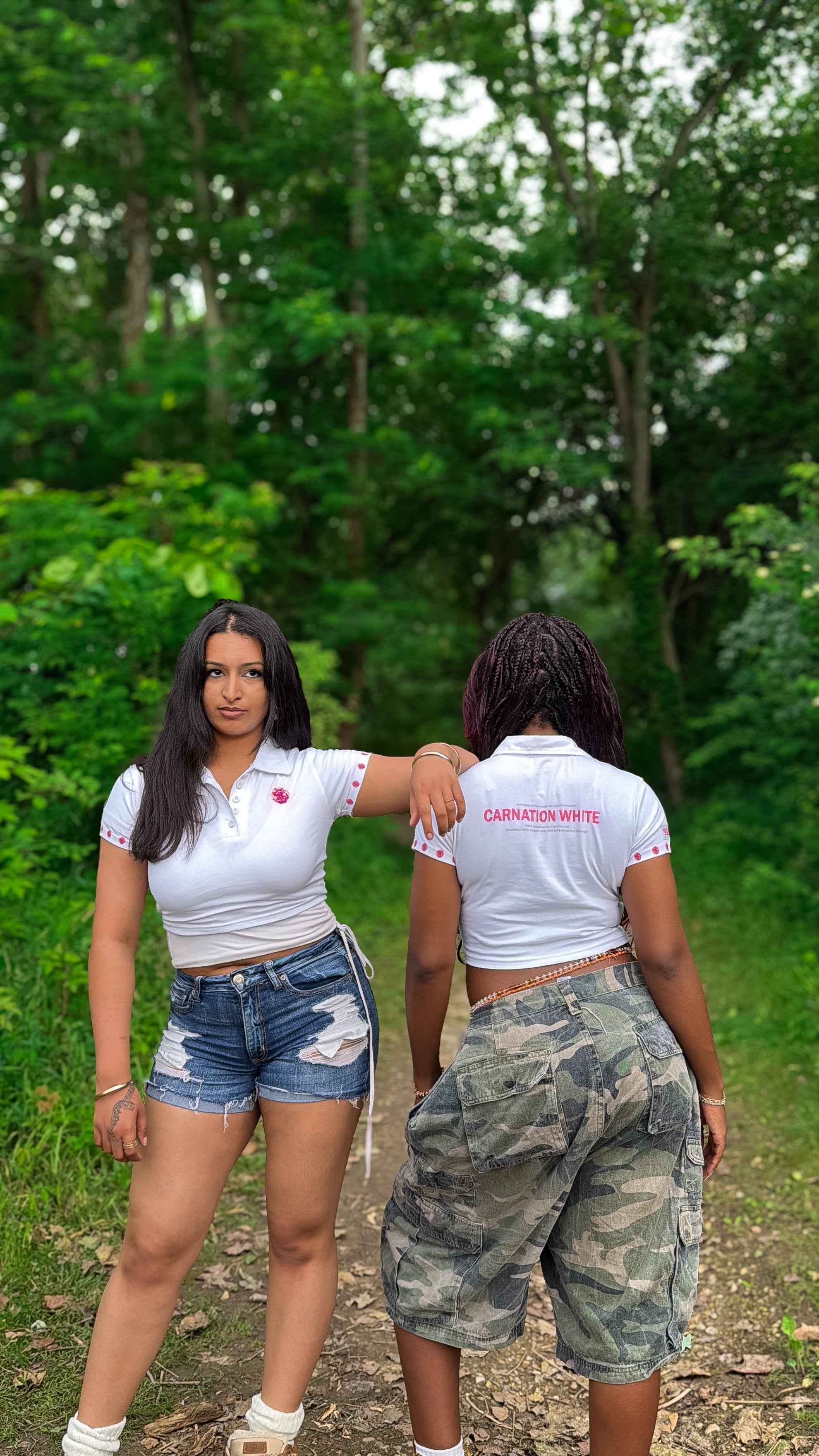 SUDL CROP POLO - Carnation White