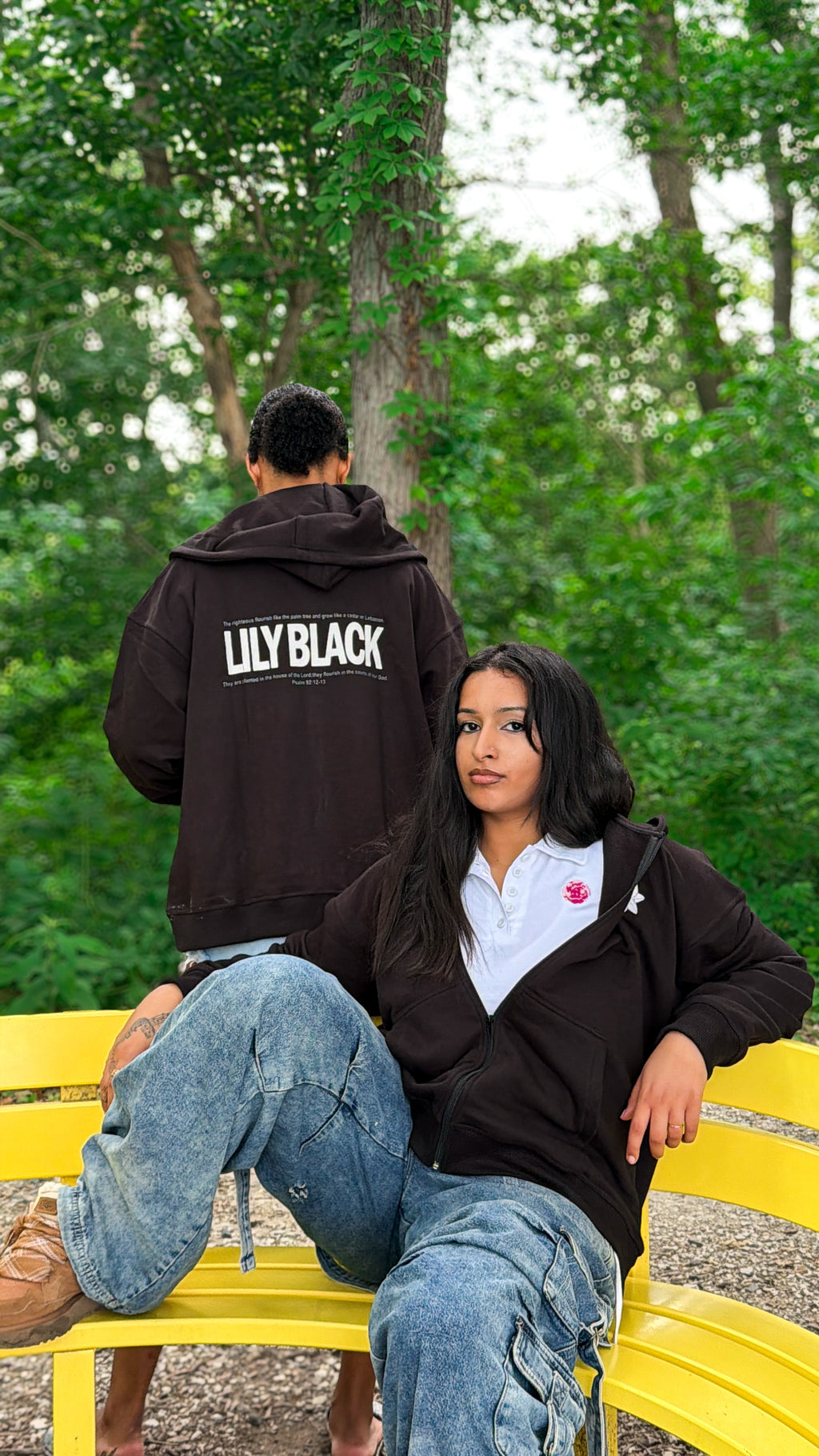 SUDL ZIP-UP HOODIE - LILY BLACK